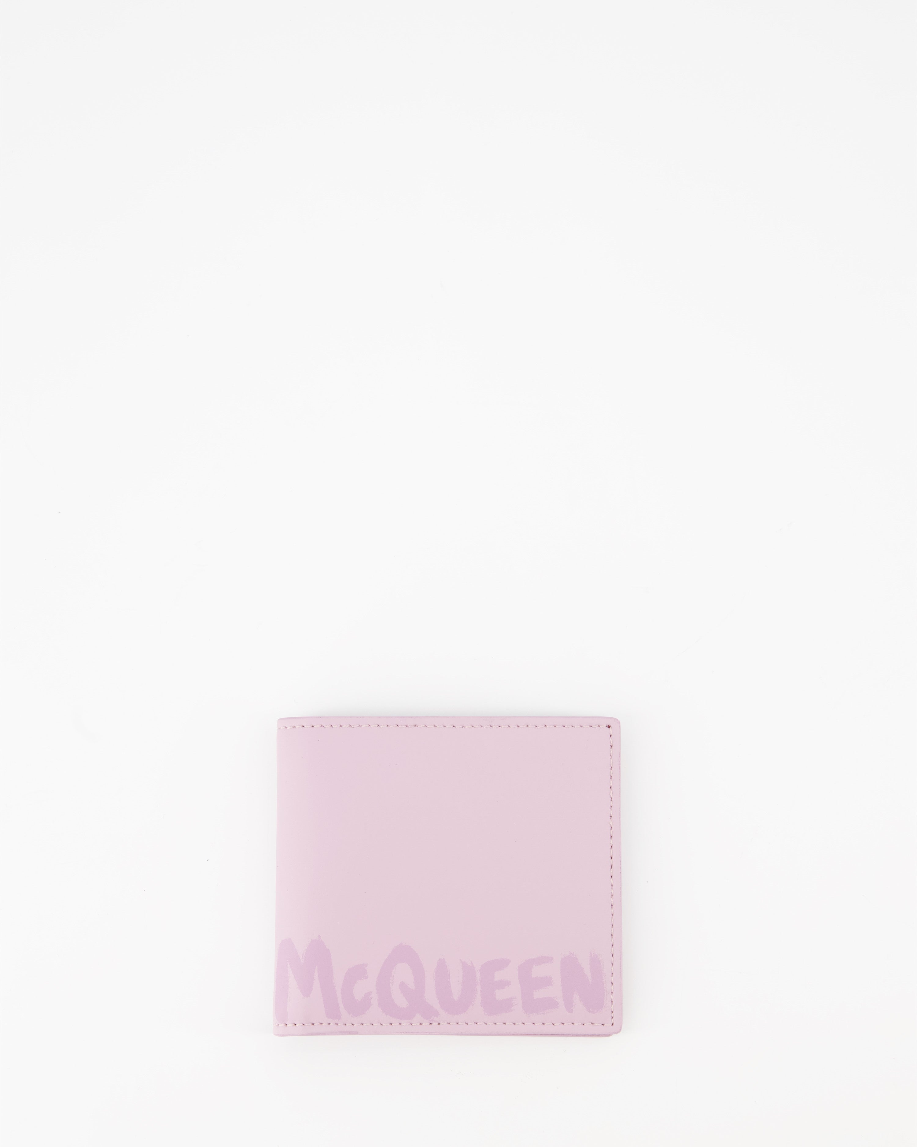Small leather goods Graffiti Wallet Alexander McQueen Pink Man