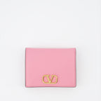 Kleine lederwaren Portefeuille VLogo Valentino Garavani Rosa Femme