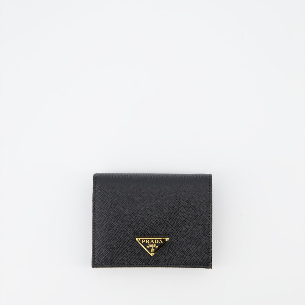 Small leather goods Saffiano wallet Prada Black Women