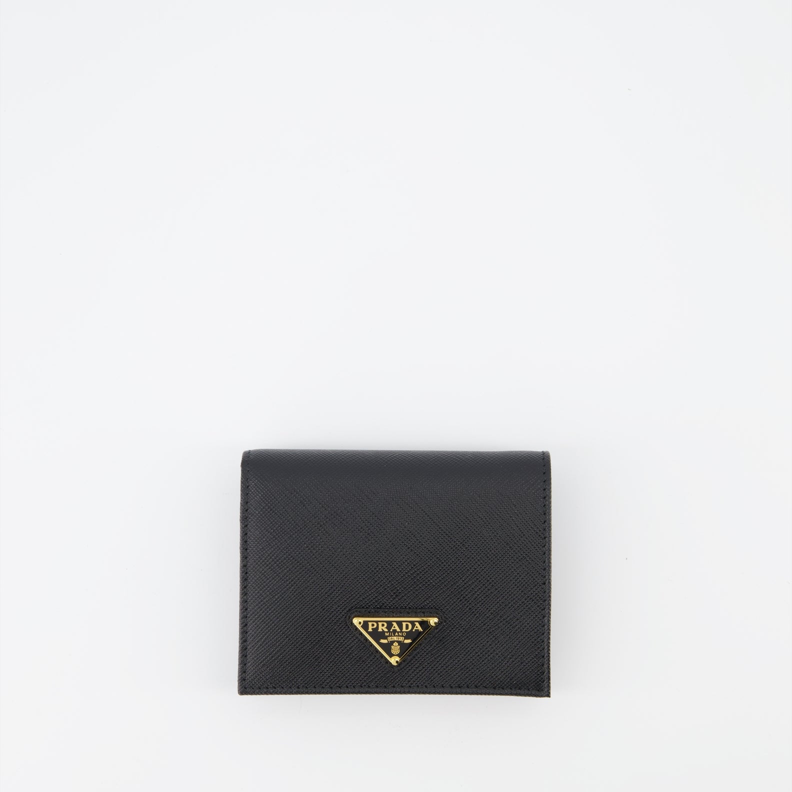 Small leather goods Saffiano wallet Prada Black Women