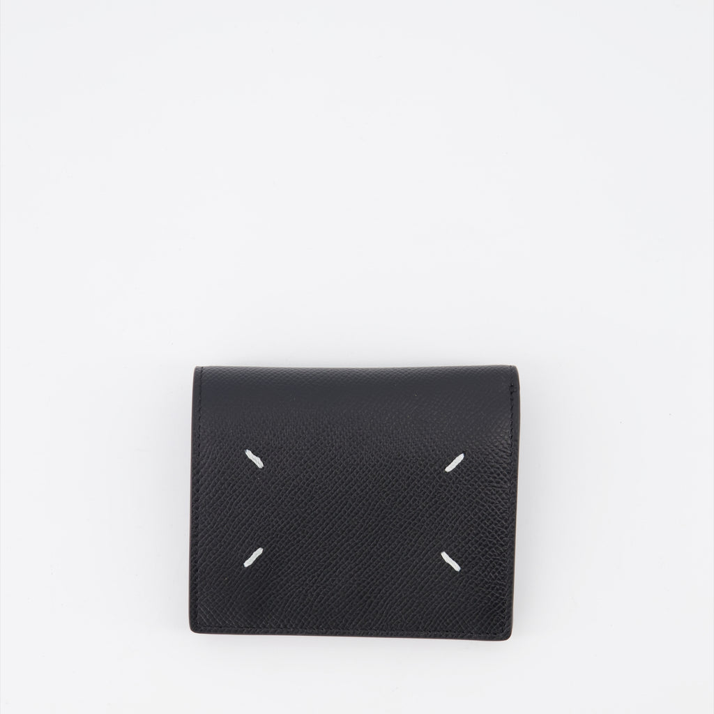 Kleine lederwaren Portefeuille Signature compact Maison Margiela pour Femme Noir Maison Margiela Schwarz Femme