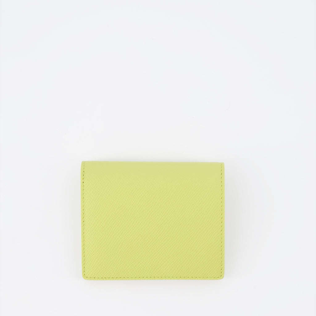 Kleine lederwaren Portefeuille Signature compact Maison Margiela Gelb Femme
