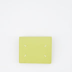 Kleine lederwaren Portefeuille Signature compact Maison Margiela Gelb Femme