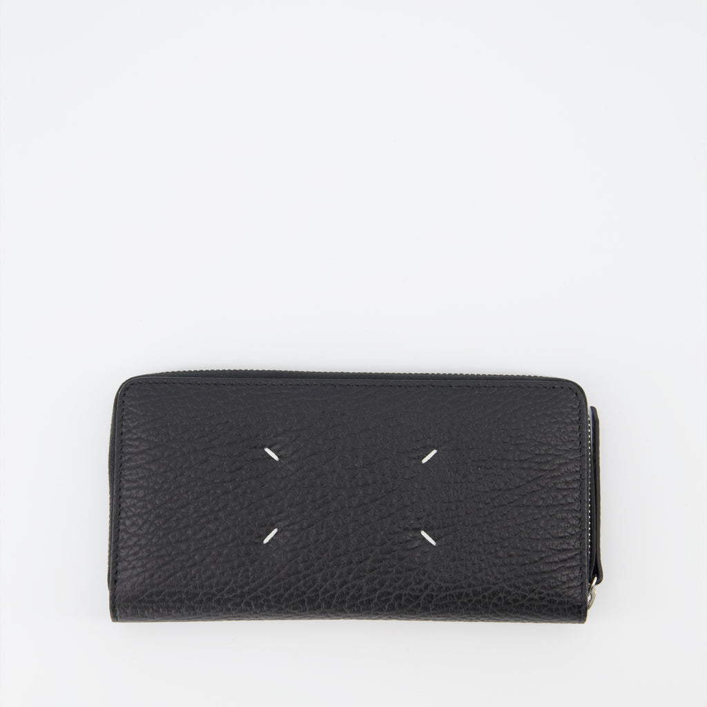 Kleine lederwaren Portefeuille Signature Maison Margiela Schwarz Unisex