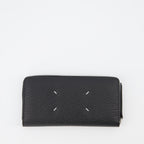 Kleine lederwaren Portefeuille Signature Maison Margiela Schwarz Unisex