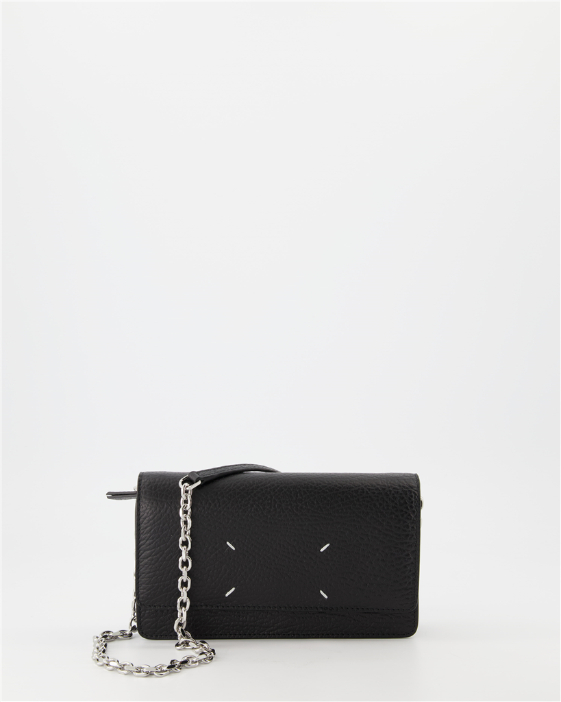 Small leather goods Signature chain wallet Maison Margiela Black Women