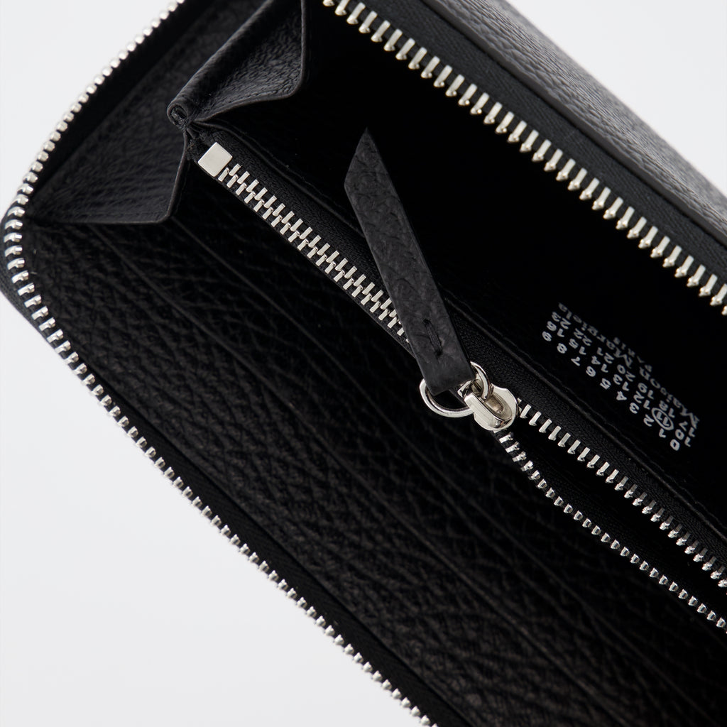 Kleine lederwaren Portefeuille Signature Maison Margiela Schwarz Unisex