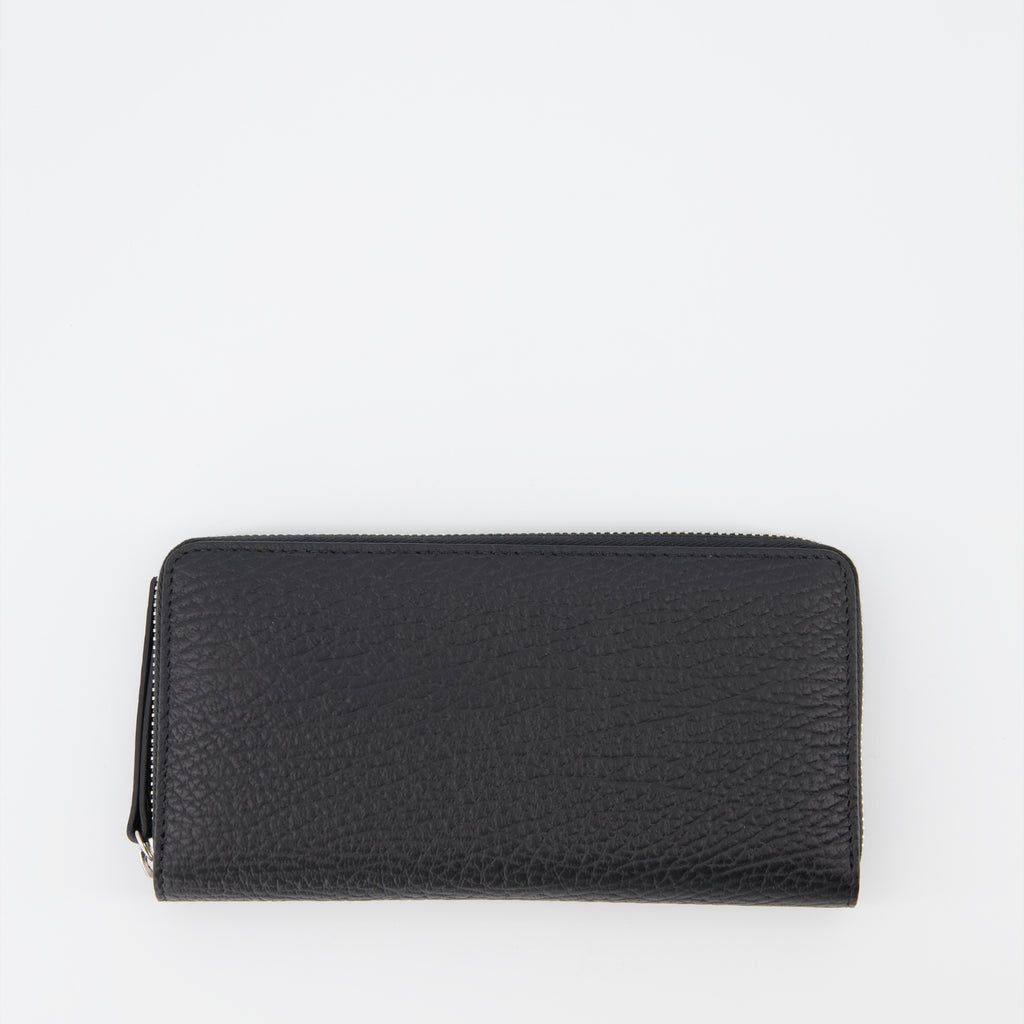 Kleine lederwaren Portefeuille Signature Maison Margiela Schwarz Unisex