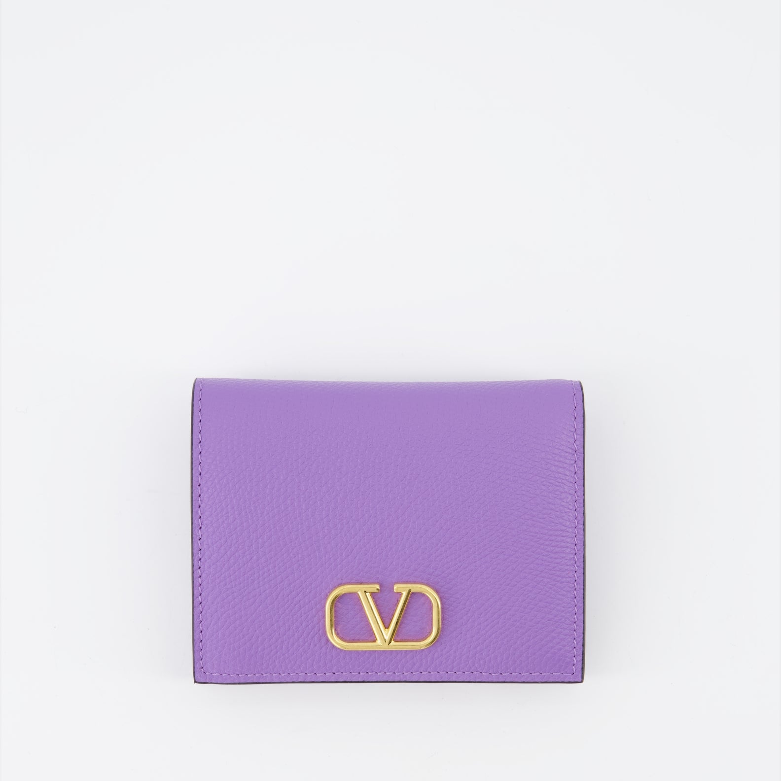 スモールレザーグッズ ヴァレンティノ Vロゴ ウォレット レディース パープル Valentino Garavani 紫 女性