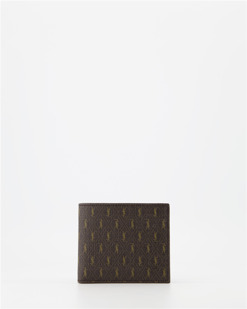 スモールレザーグッズ YSLウォレット Saint Laurent 茶色 男