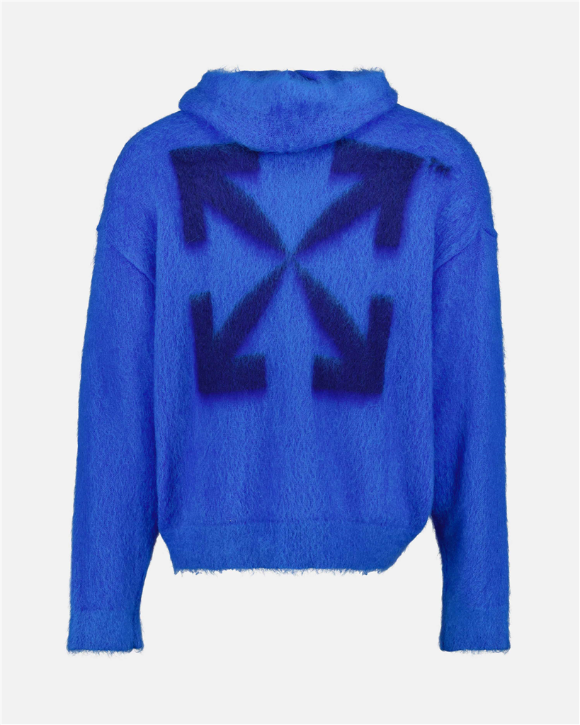 Maille Pull à capuche Arrow Off-White Bleu Homme