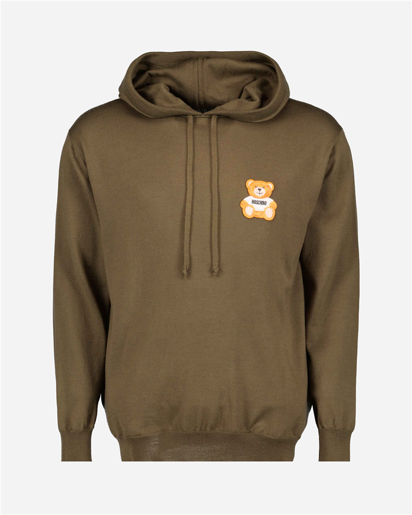 Sweatshirts Pull à capuche Teddy Moschino Vert Homme