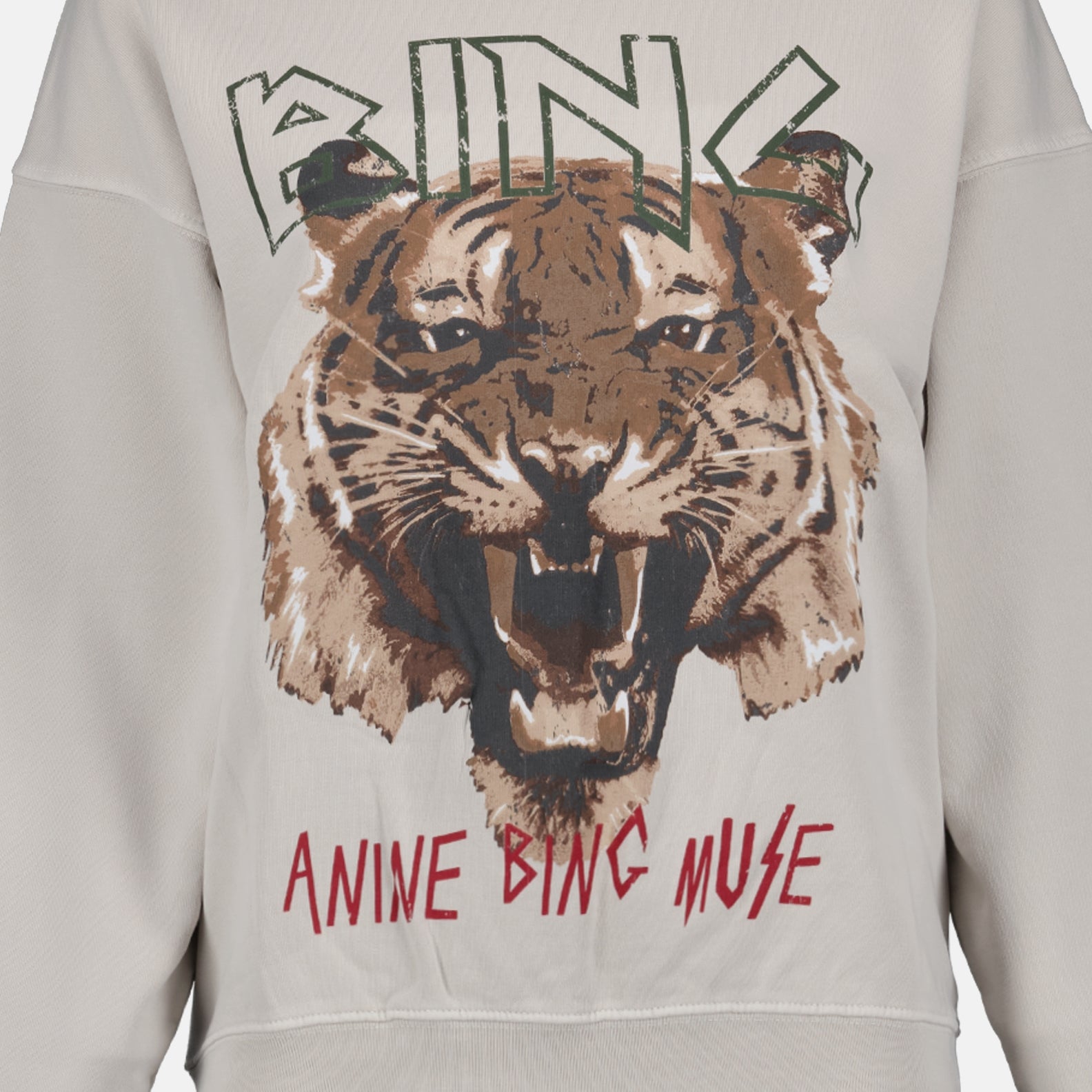 스웨트셔츠 Pull imprimé tigre Anine Bing 베이지 Femme