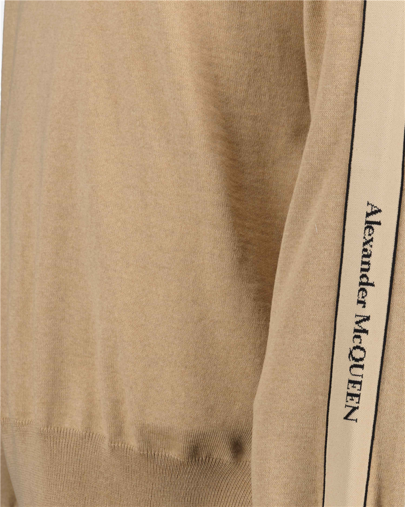 Maille Pull à logo Alexander McQueen Beige Homme