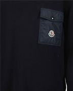 Maille Pull à logo Moncler Bleu Homme