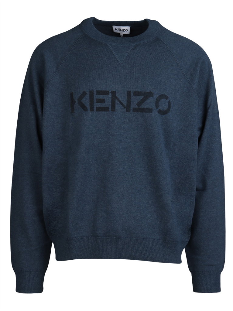 Maille Pull à logo Kenzo Bleu Homme