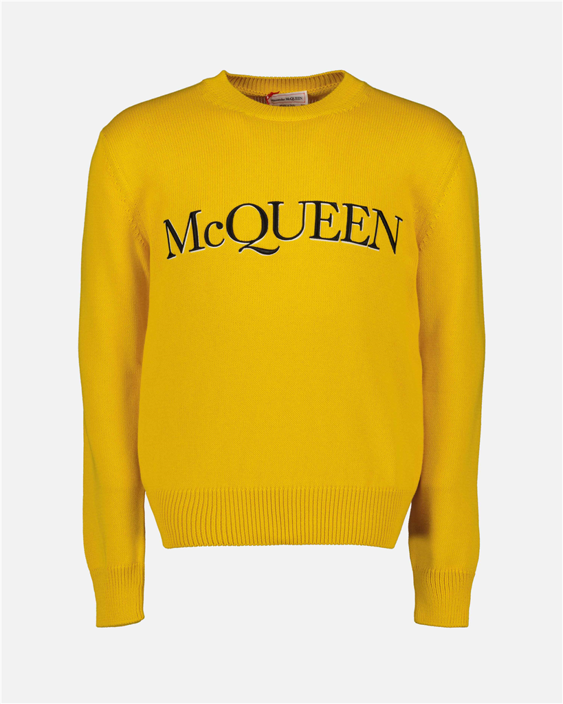 Malhas Sweatshirt à logo Alexander McQueen Amarelo Homme