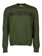 Maille Pull à logo Alexander McQueen Vert Homme