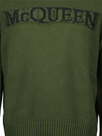 Maille Pull à logo Alexander McQueen Vert Homme