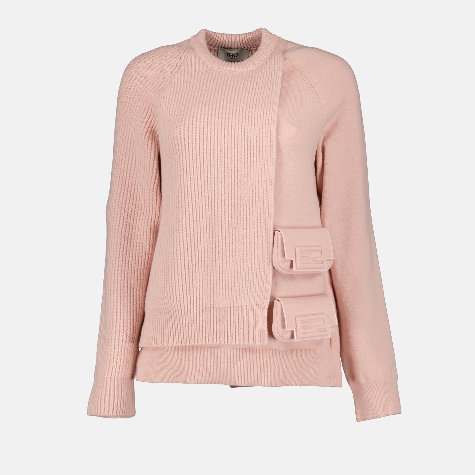 Maille Pull à poches Fendi Rose Femme