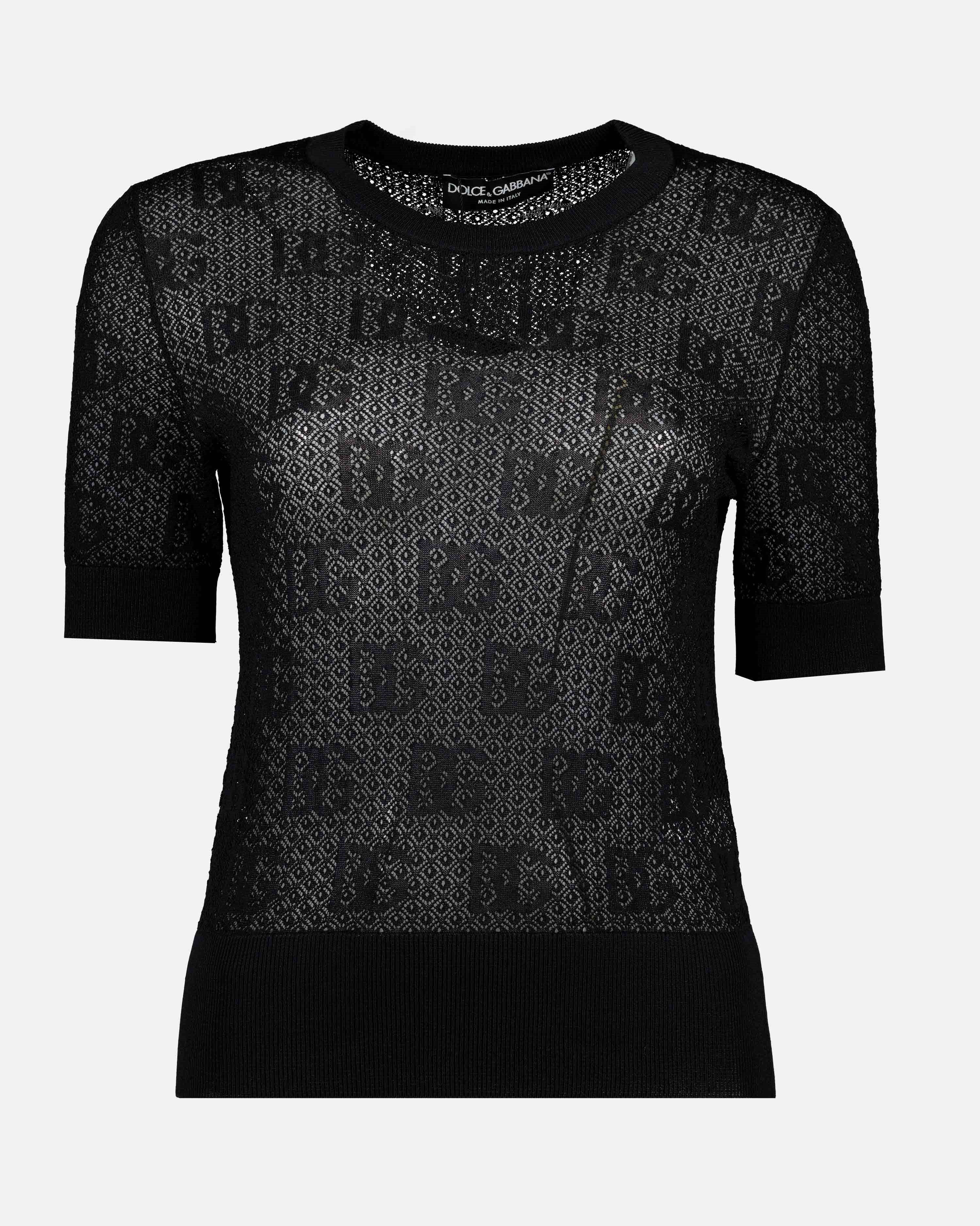 Tops Pull ajouré DG Dolce & Gabbana Noir Femme