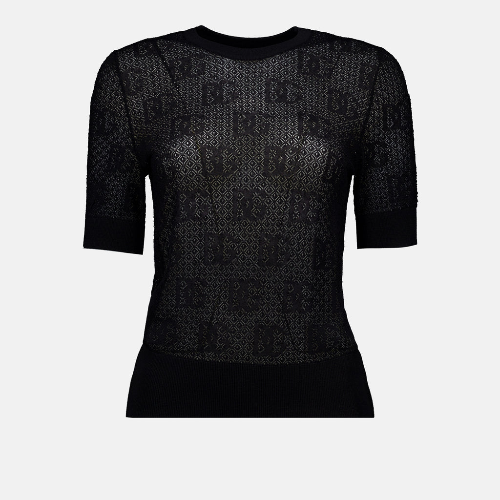 Maille Pull ajouré Dolce & Gabbana Noir Femme