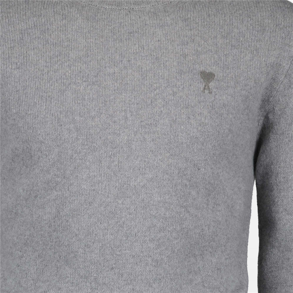 Maille Pull Ami de coeur Ami PARIS Gris Homme