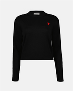 Maille Pull Ami de coeur Noir Ami PARIS Noir Femme