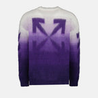 Maille Pull Arrow Brushed Off-White Violet Homme