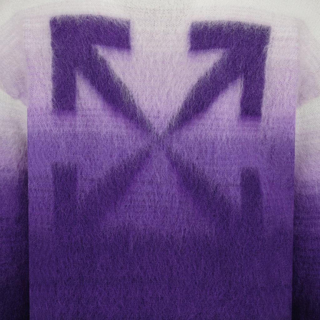 Maille Pull Arrow Brushed Off-White Violet Homme