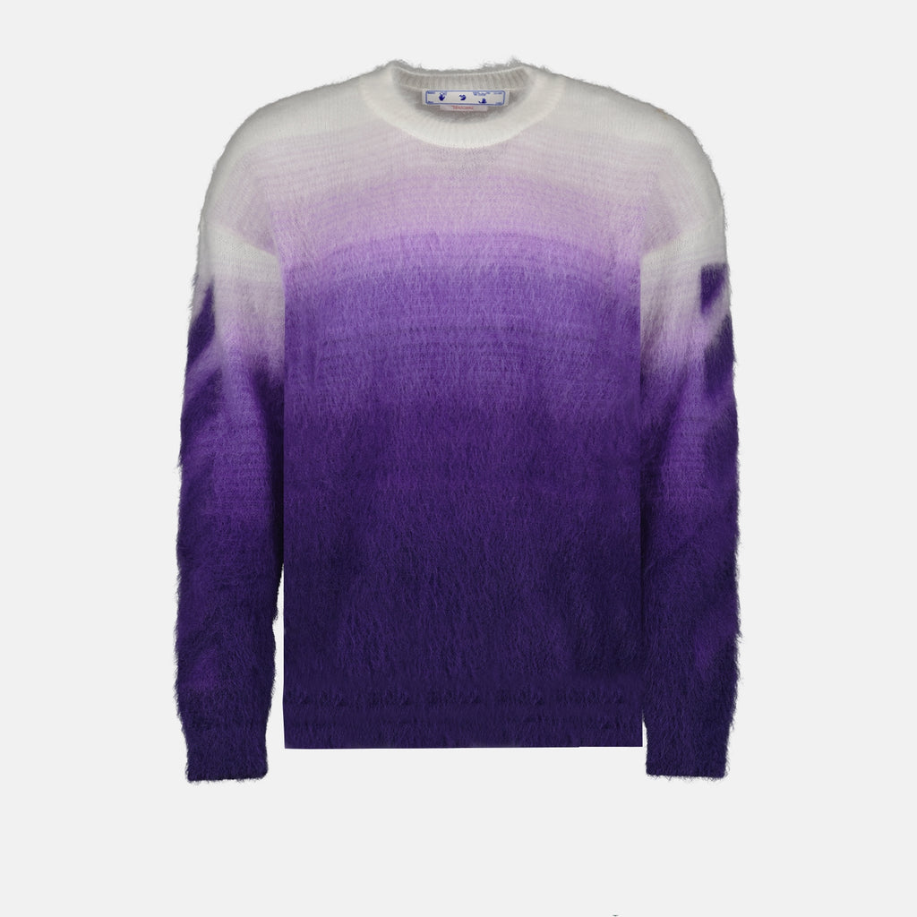 Maille Pull Arrow Brushed Off-White Violet Homme