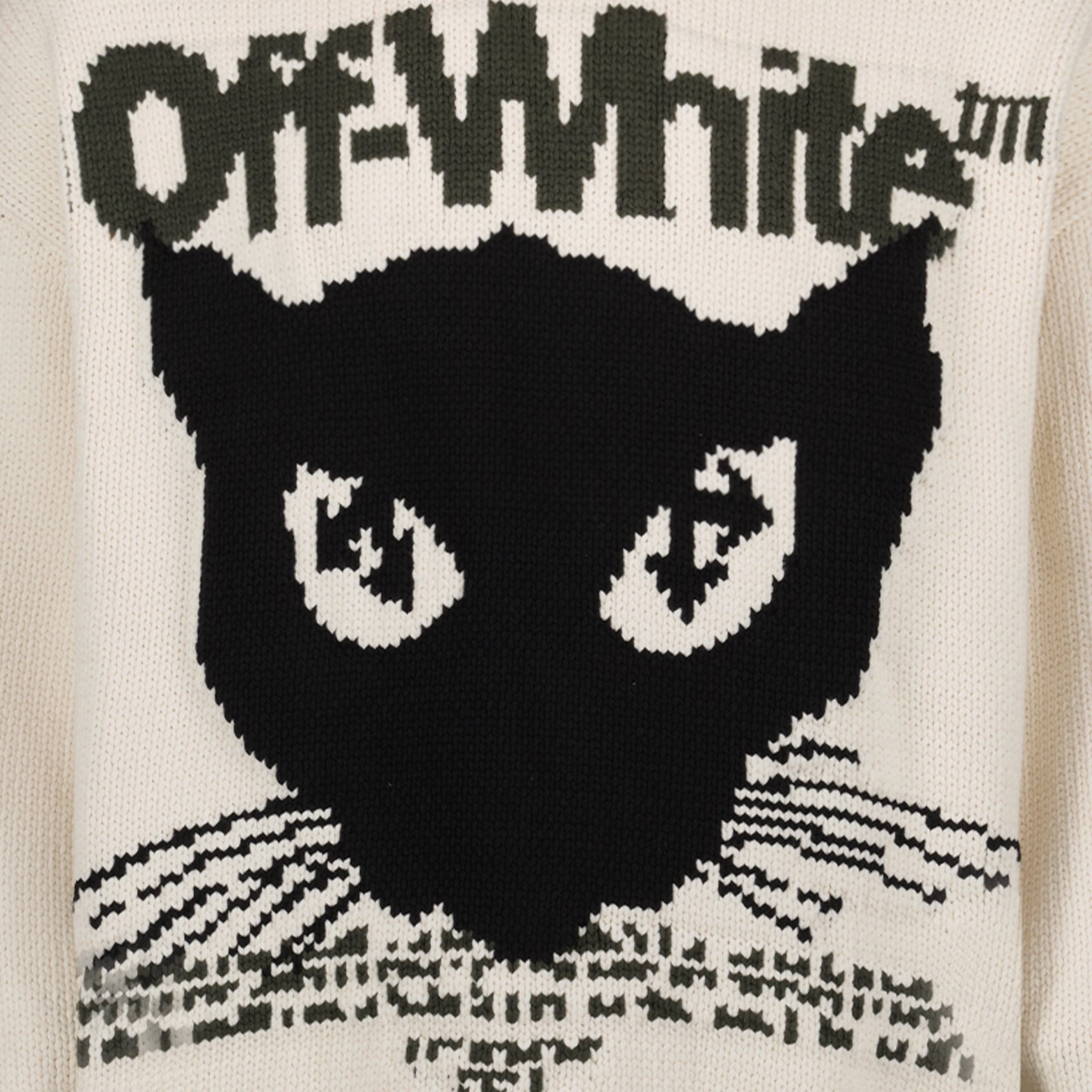 Maglieria Pull Cat Chunky Off-White Beige Homme