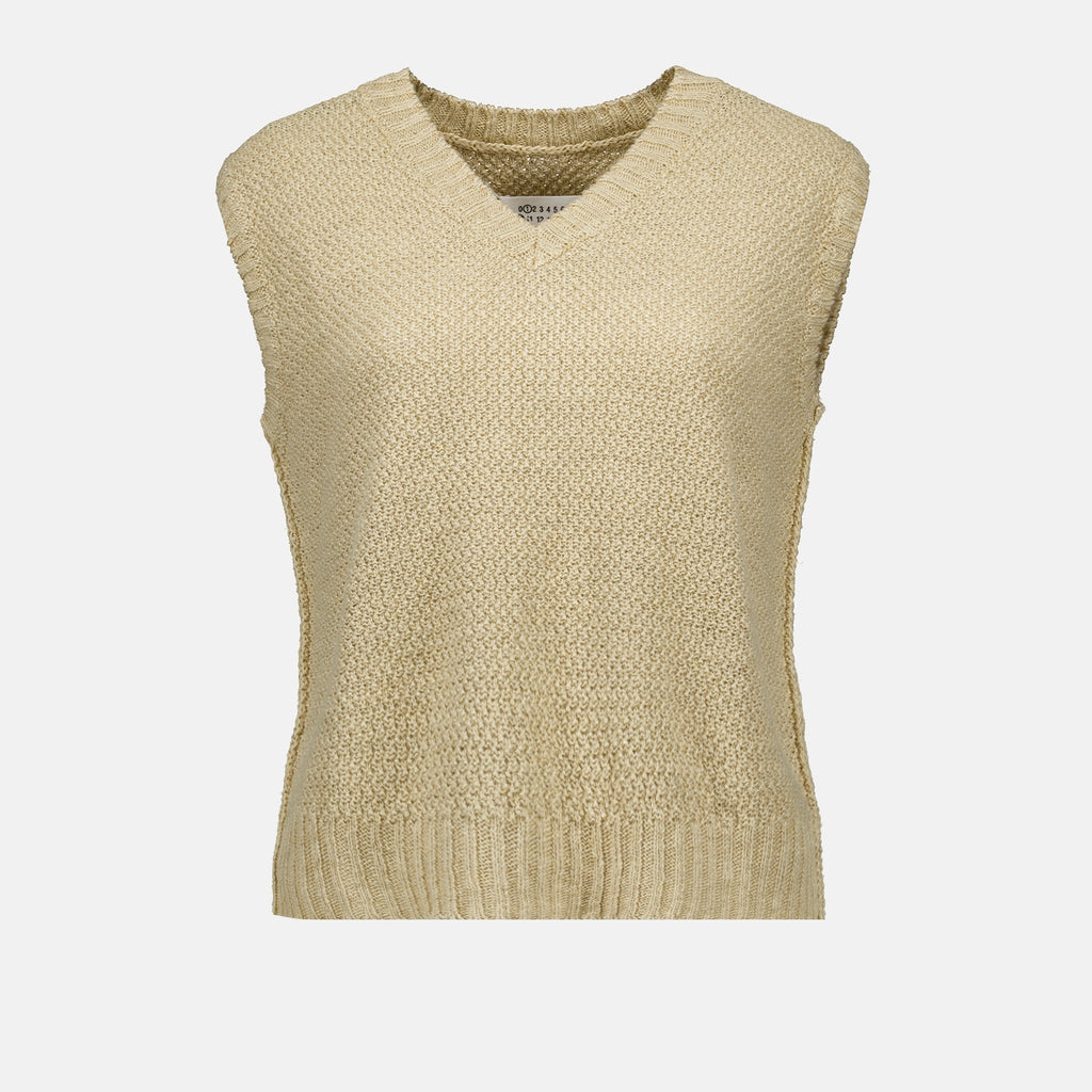 Knitwear Sleeveless sweater Maison Margiela Beige Women