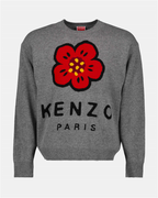 ニットウェア ボケフラワーセーター Kenzo グレー 男