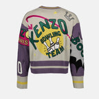 Prendas de punto Pull Bowling Elephant Kenzo Púrpura Homme