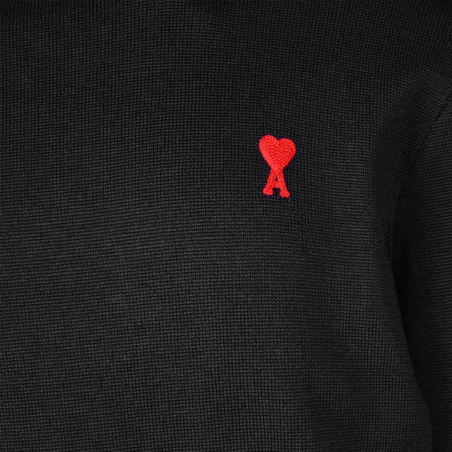 Maille Pull Ami de Cœur Ami PARIS Noir Homme