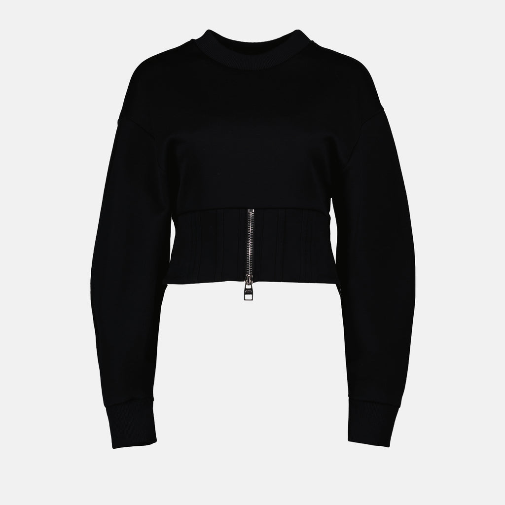 Felpe Pull court Alexander McQueen Nero Femme