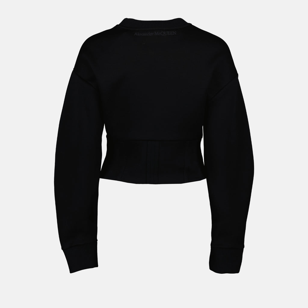 Felpe Pull court Alexander McQueen Nero Femme