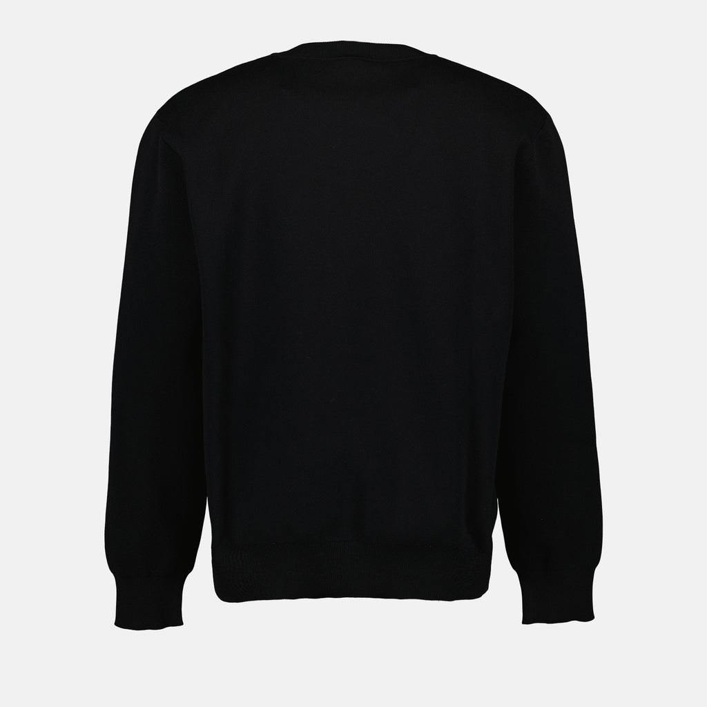 Maglieria Pull en laine à broderie Dolce & Gabbana Nero Homme