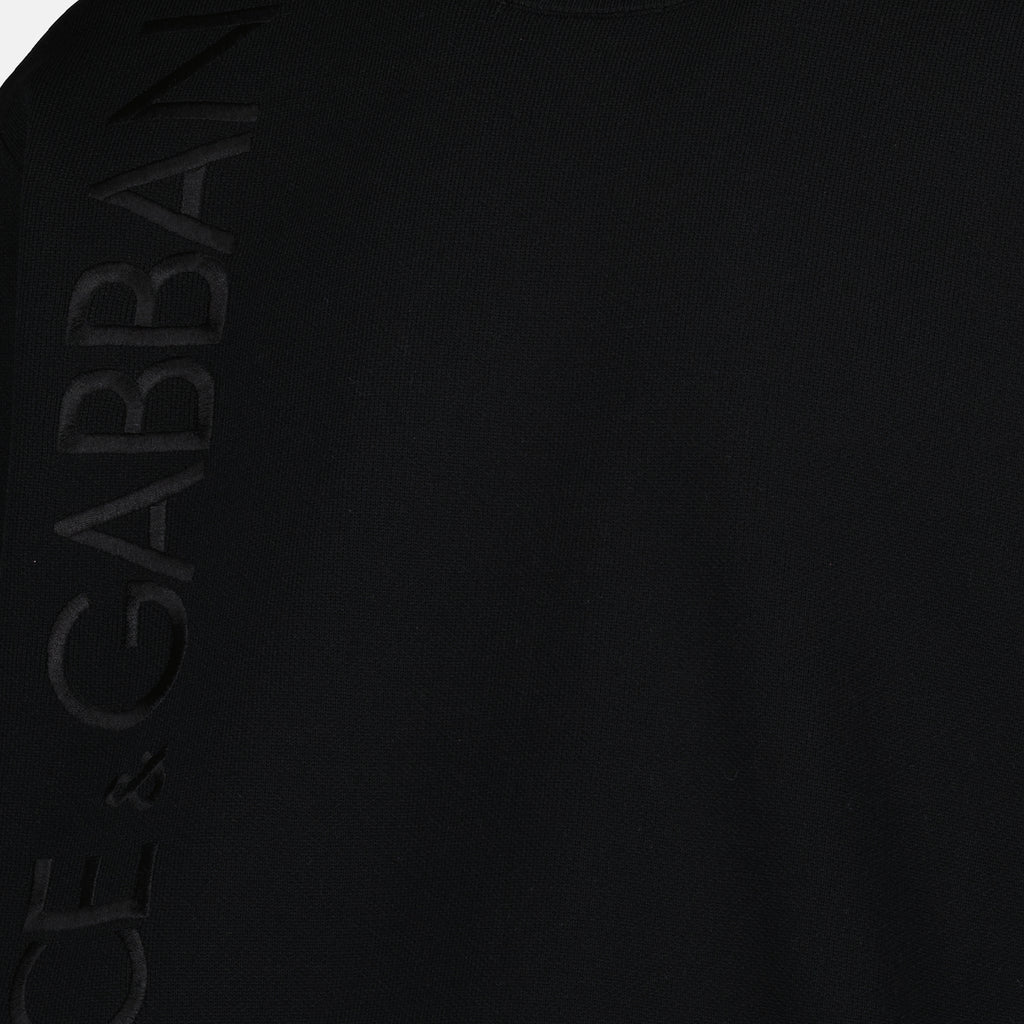 Maglieria Pull en laine à broderie Dolce & Gabbana Nero Homme