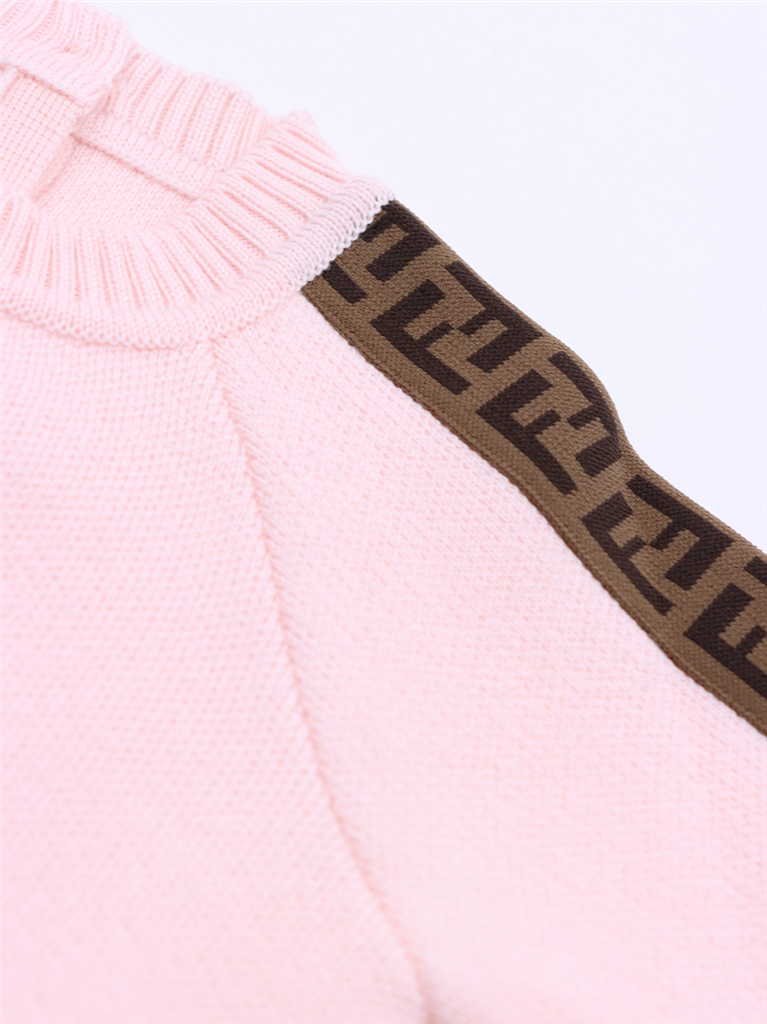 의류 Pull FF Fendi 분홍색 어린이들