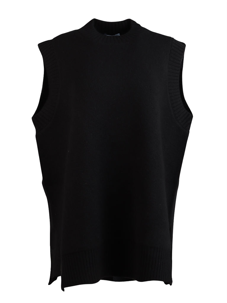 니트웨어 Pull en laine sans manches Prada 검은색 Femme