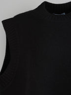 Malhas Pull en laine sans manches Prada Preto Femme