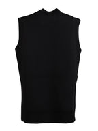 Malhas Pull en laine sans manches Prada Preto Femme