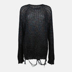 Maille Pull à sequins battus Maison Margiela Bleu Femme