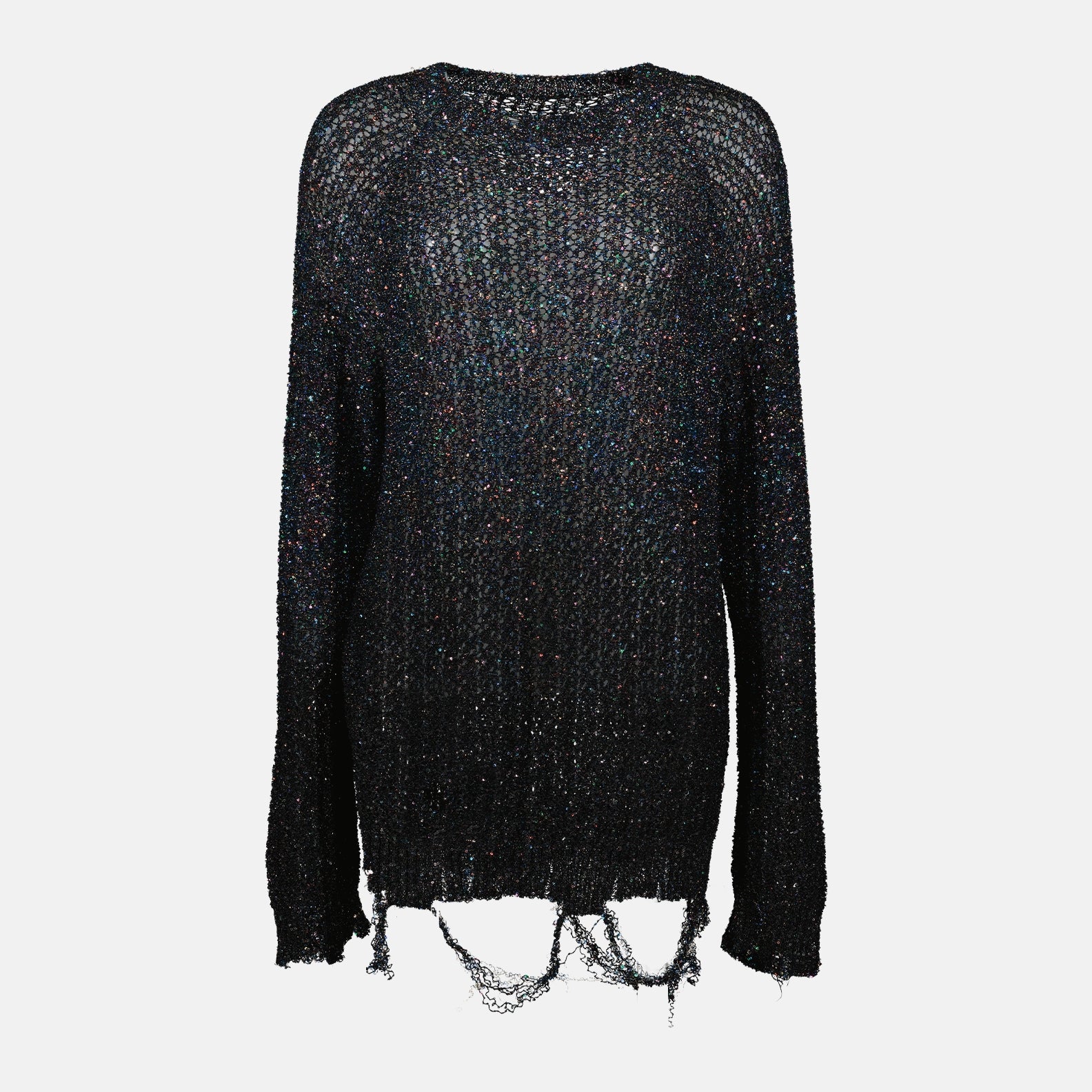 Maille Pull à sequins battus Maison Margiela Bleu Femme