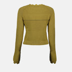 니트웨어 Pull en maille Victoria Beckham 카키색 옷감 Femme