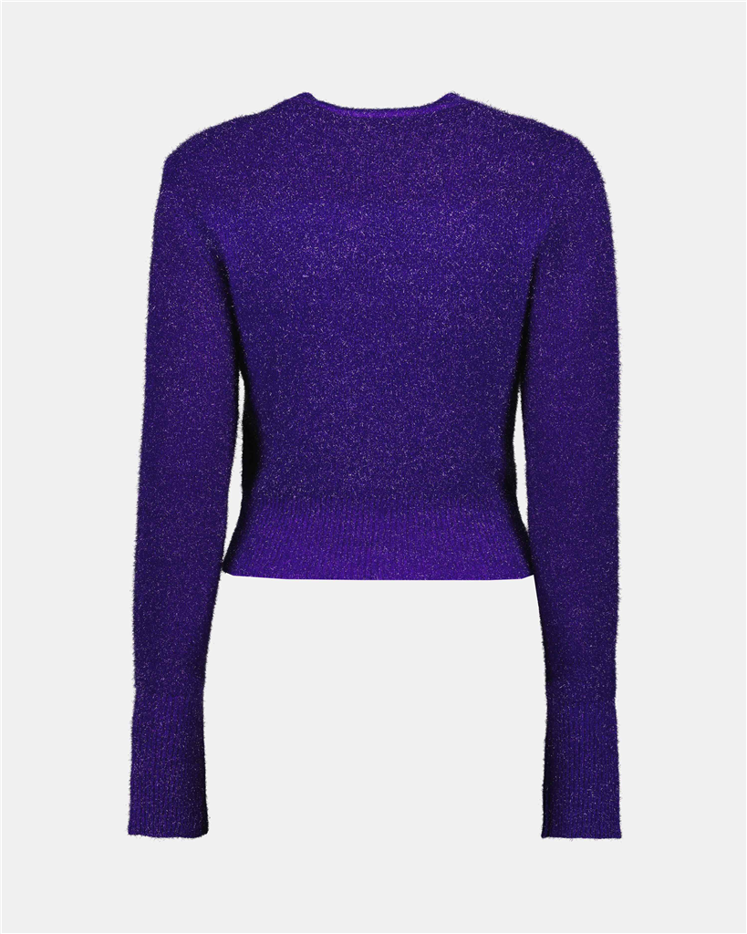 Knitwear Sequined sweater Ami PARIS Purple Women