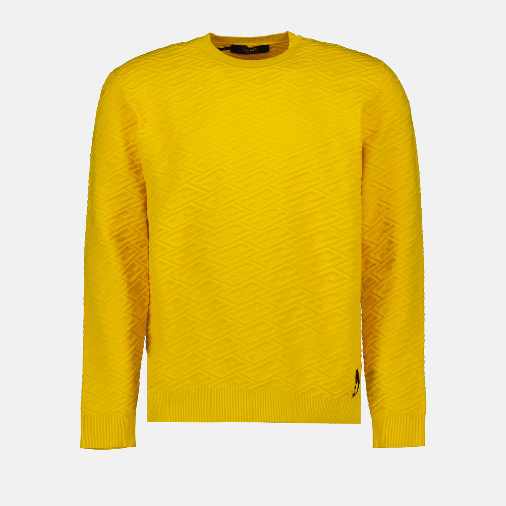 Knitwear FF sweater Fendi Yellow Man