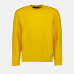 Knitwear FF sweater Fendi Yellow Man